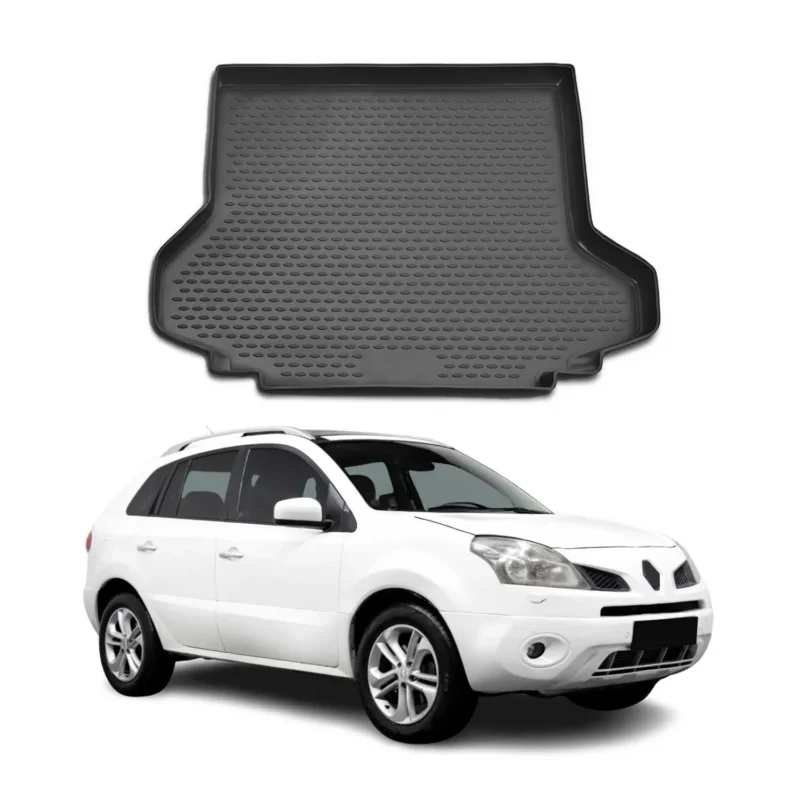 Kofferraummatte Kofferraumwanne für Renault Koleos 2008-2016 Gummi TPE Schwarz