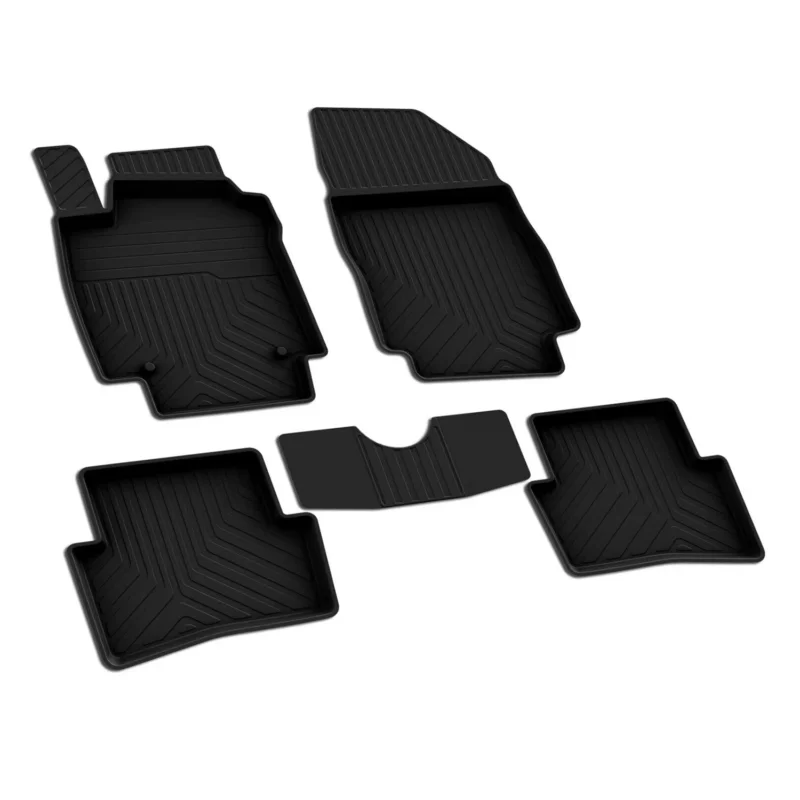 Fußmatten 3D Automatten Gummimatten für Renault Captur 2013-2019 Schwarz 4x