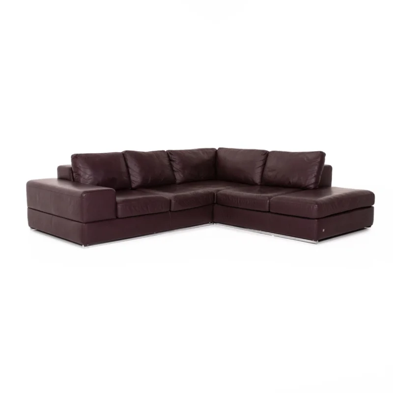 Musterring Leder Ecksofa Violett Sofa Couch #13675