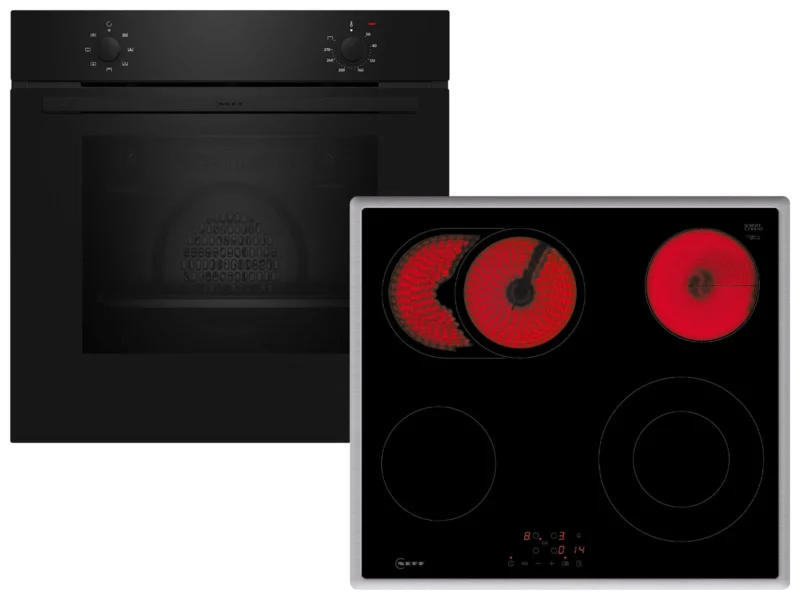 Neff BX16B Set Backofen B1DCA0AK0 + Glaskeramikkochfeld T16SBN1L0