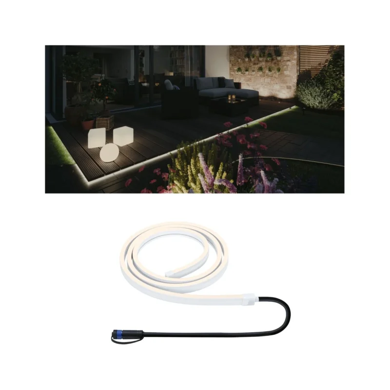 Plug & Shine LED Stripe Smooth Einzelstripe IP68 3000K 12W Schwarz