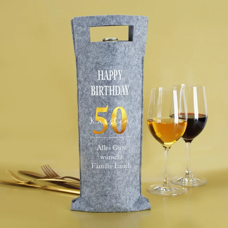 Flaschentasche zum Geburtstag