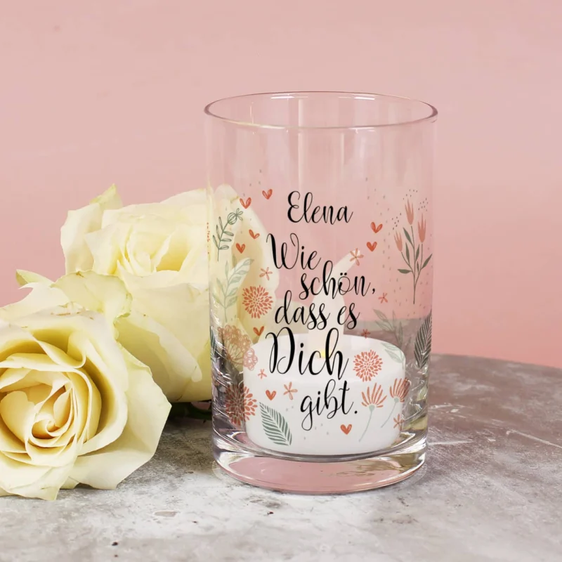 Kleines Windlicht für Teelichter als Dankeschön