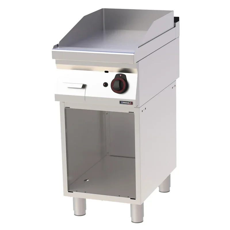 Casselin Snackplatte Gusseisen Glatt mit Unterbau Gas 40 - Linie 700