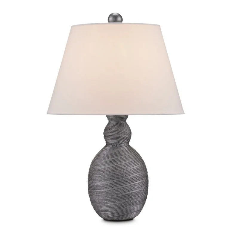 Currey & Company – Basalt Tischleuchte 1-flammig Grau