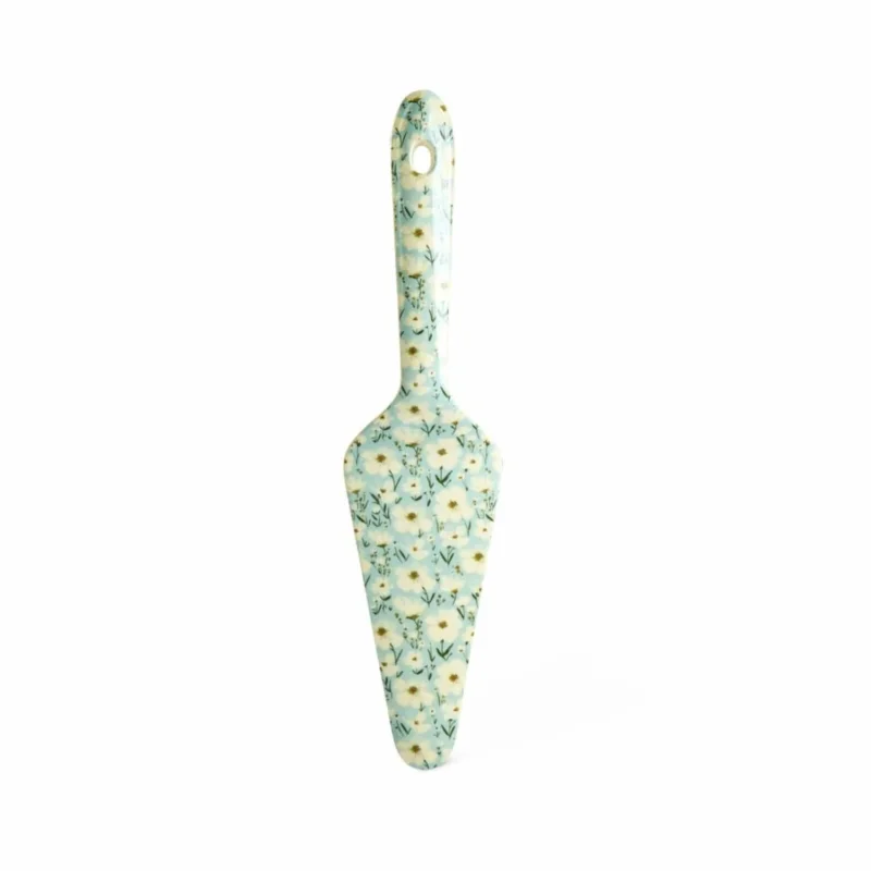 Melamin Tortenheber "Summer Bloom" - 26 cm (Creme/Blau)
