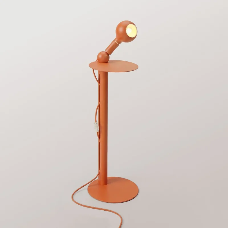 Rocco - Lampada da terra con lampadina Camo - Arancione