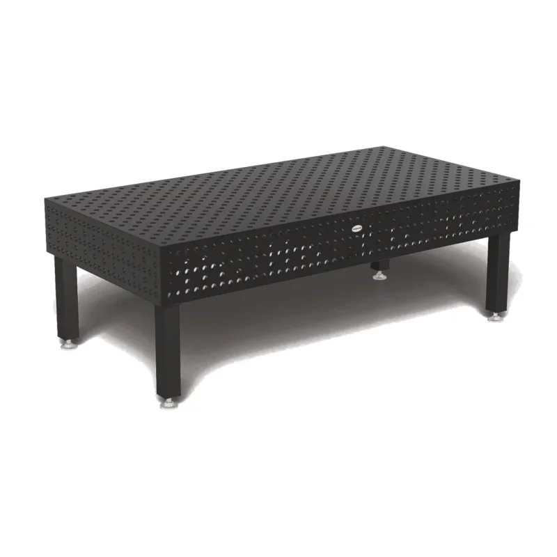 Produktansicht von Siegmund Schweißtisch 2400 x 1200 x 300 mm Professional Extreme 8.8 PLUS System 28 Plasmanitriert, Diagonalraster höhenverstellbar 550-900 mm