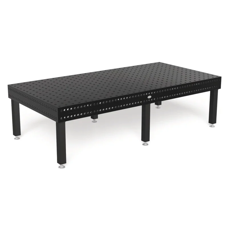 Produktansicht von Siegmund Schweißtisch 3000 x 1500 x 200 mm Professional 750 System 28 Plasmanitriert Höhe 650 mm mit Bodenverankerung