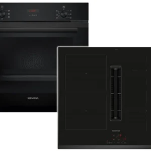 Siemens EQ226EA51Z Set Backofen Deep black inox HB213ABB3 + Induktionskochfeldabzug ED651BS16E