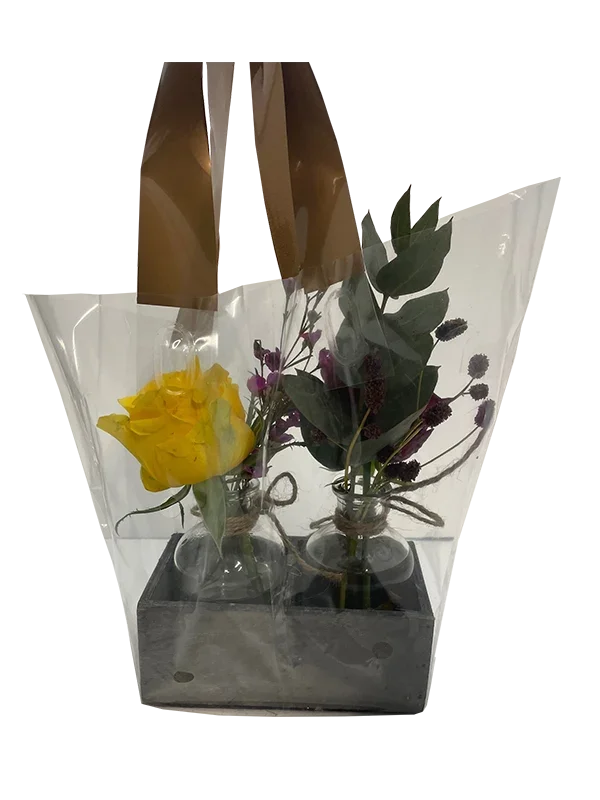 Sleeve with handles for flower vases petite 25x38x16cm bottom (50 pcs)