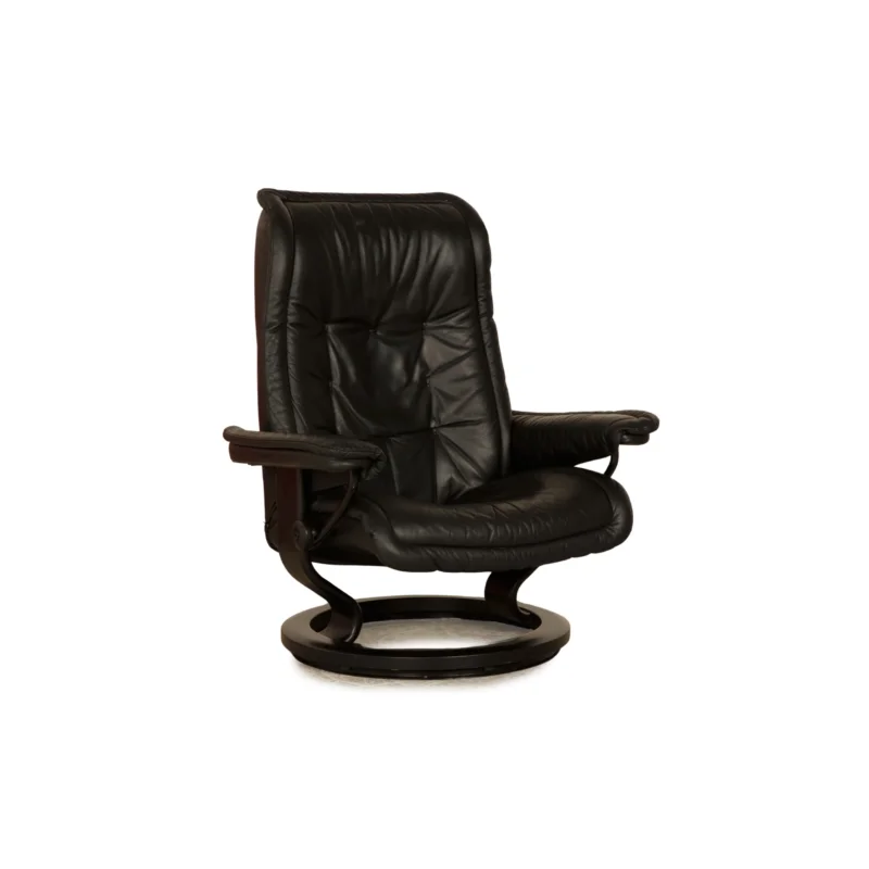 Stressless Prince Leder Sessel Schwarz manuelle Funktion