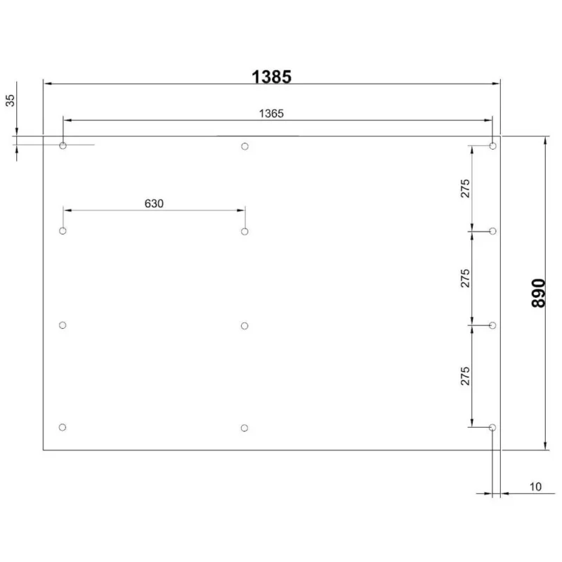 GSAB Elektrotechnik - Montageplatte für Verteilergehäuse Montageplatte 3M1000 f. Normschr. 3S1000
