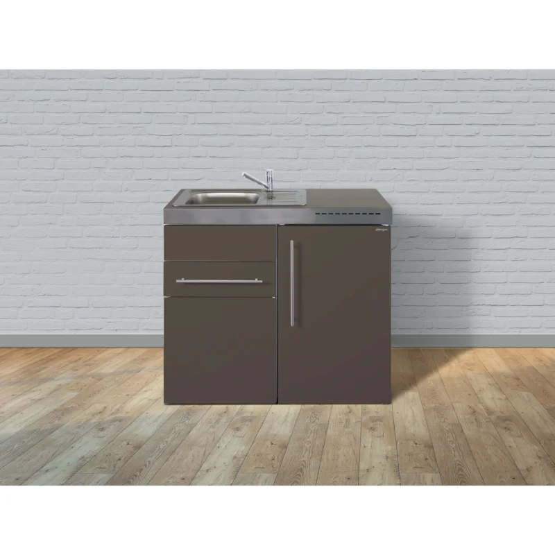 Stengel - Mini-Küche Miniküche Premiumline MPMM100SKSKSliBreS Mokka metallic