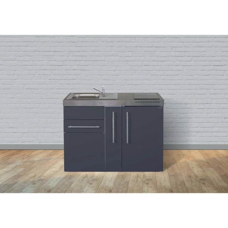 Stengel - Mini-Küche Miniküche Premiumline MPSG120AKSGKFreBliS Schiefergrau