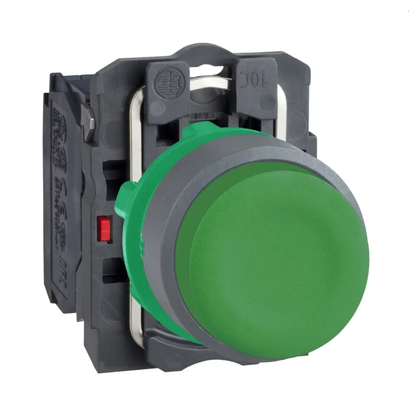 Schneider Electric - Drucktaster, Komplettgerät Drucktaster komplett XB5AP31C0 gn, 22mm, 1S, grau