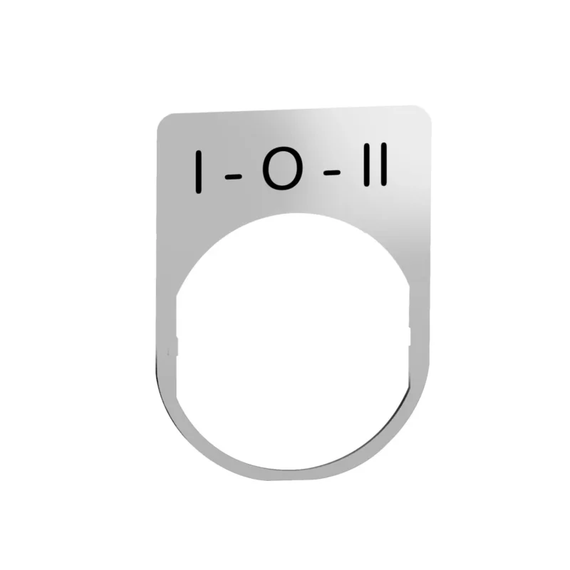 Schneider Electric - Tastenplatte für Befehls- und Meldegeräte Schildträger 30x40mm ZBYM2186 I-0-II 22mm Metall − 10 Stück