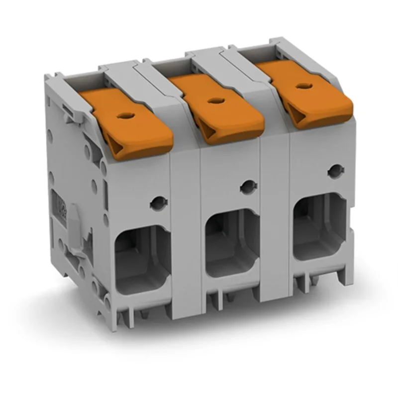 WAGO - Leiterplattenklemme Hebel 2616-1357 16mm²,grau − 14 Stück
