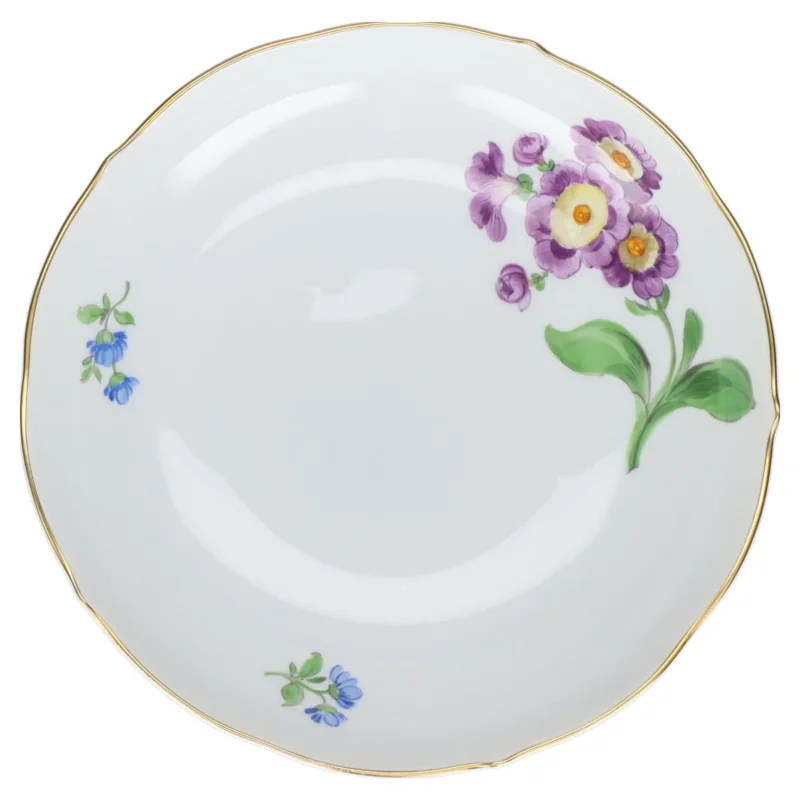 Untertasse für Kaffee Blüte Lila Typ II Meissen Neuer Ausschnitt II.Wahl Bunte Blume