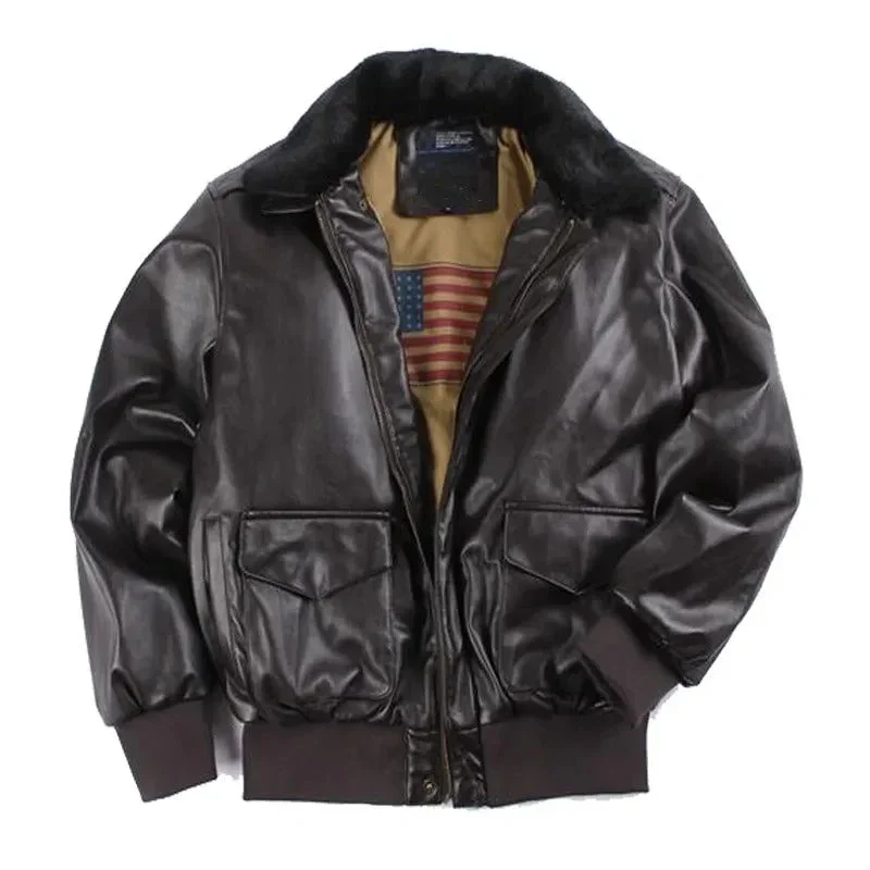 Vintage Leder-Motorradjacke für den Winter – Maxim