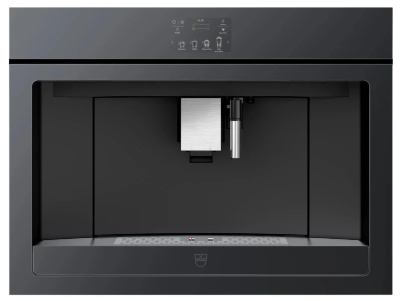 V-ZUG Excellence Line 2500500003 CoffeeCenter V6000 45 Einbau-Espresso-Kaffeemaschine Spiegelglas Schwarz - 10 Jahre Hersteller-Garantie