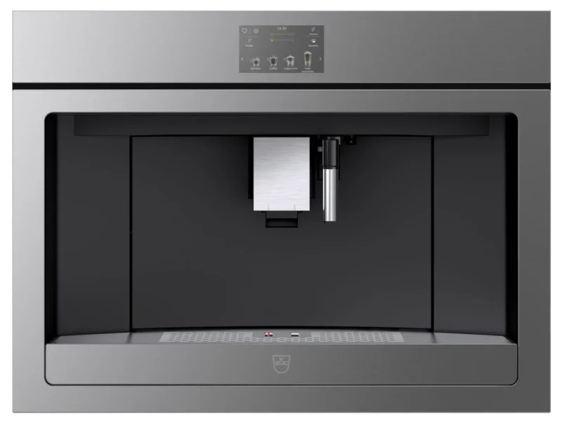 V-ZUG Excellence Line 2500500005 CoffeeCenter V6000 45 Einbau-Espresso-Kaffeemaschine Spiegelglas Platinum - 10 Jahre Hersteller-Garantie